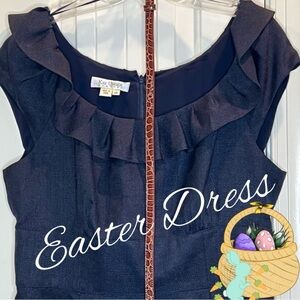 NWOT KAY UNGER Navy Dress size 14